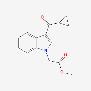molecular formula C15H15NO3 B5889652 methyl [3-(cyclopropylcarbonyl)-1H-indol-1-yl]acetate 