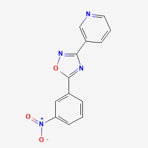 molecular formula C13H8N4O3 B5889657 3-[5-(3-nitrophenyl)-1,2,4-oxadiazol-3-yl]pyridine 