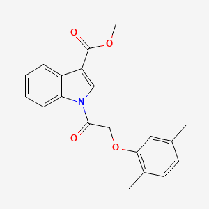 molecular formula C20H19NO4 B5889666 methyl 1-[(2,5-dimethylphenoxy)acetyl]-1H-indole-3-carboxylate 