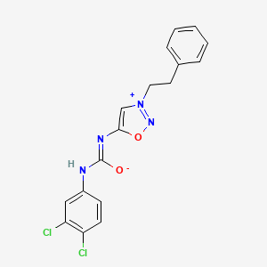 N-(3,4-dichlorophenyl)-N'-[3-(2-phenylethyl)oxadiazol-3-ium-5-yl]carbamimidate