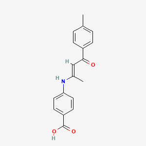 4-[[(E)-4-(4-methylphenyl)-4-oxobut-2-en-2-yl]amino]benzoic acid