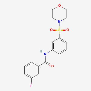 3-fluoro-N-[3-(morpholine-4-sulfonyl)phenyl]benzamide