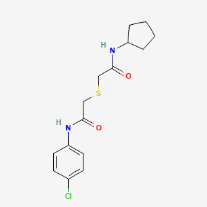 2-({2-[(4-chlorophenyl)amino]-2-oxoethyl}thio)-N-cyclopentylacetamide