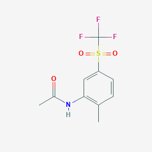 N-[2-methyl-5-(trifluoromethylsulfonyl)phenyl]acetamide