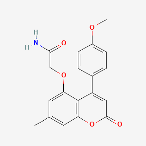 2-{[4-(4-methoxyphenyl)-7-methyl-2-oxo-2H-chromen-5-yl]oxy}acetamide