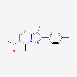 1-[3,7-dimethyl-2-(4-methylphenyl)pyrazolo[1,5-a]pyrimidin-6-yl]ethanone