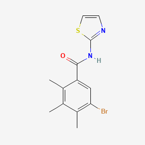 5-bromo-2,3,4-trimethyl-N-(1,3-thiazol-2-yl)benzamide