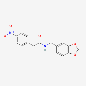 N-(1,3-benzodioxol-5-ylmethyl)-2-(4-nitrophenyl)acetamide