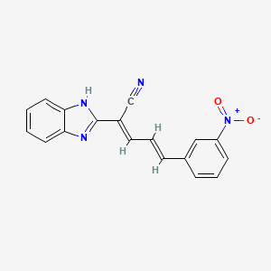 2-(1H-benzimidazol-2-yl)-5-(3-nitrophenyl)-2,4-pentadienenitrile