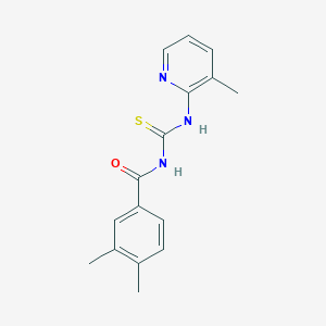 3,4-dimethyl-N-[(3-methylpyridin-2-yl)carbamothioyl]benzamide