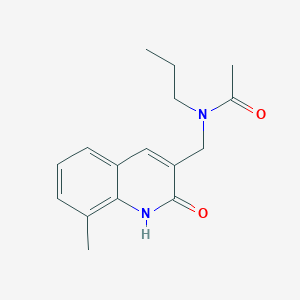 N-[(2-hydroxy-8-methyl-3-quinolinyl)methyl]-N-propylacetamide