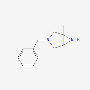 molecular formula C12H16N2 B588998 3-Benzyl-1-methyl-3,6-diazabicyclo[3.1.0]hexane CAS No. 144173-16-0