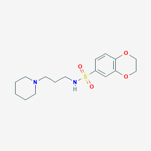 N-[3-(1-piperidinyl)propyl]-2,3-dihydro-1,4-benzodioxine-6-sulfonamide