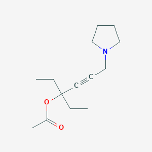 (3-Ethyl-6-pyrrolidin-1-ylhex-4-yn-3-yl) acetate