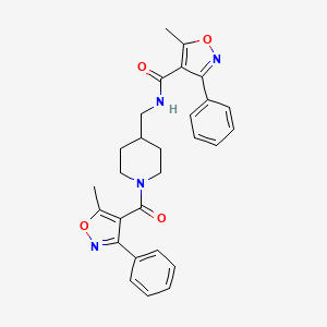 5-methyl-N-({1-[(5-methyl-3-phenyl-4-isoxazolyl)carbonyl]-4-piperidinyl}methyl)-3-phenyl-4-isoxazolecarboxamide