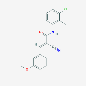 (2E)-N-(3-chloro-2-methylphenyl)-2-cyano-3-(3-methoxy-4-methylphenyl)prop-2-enamide