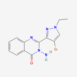 3-amino-2-(4-bromo-1-ethyl-1H-pyrazol-3-yl)-4(3H)-quinazolinone