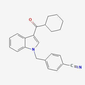 4-{[3-(cyclohexylcarbonyl)-1H-indol-1-yl]methyl}benzonitrile