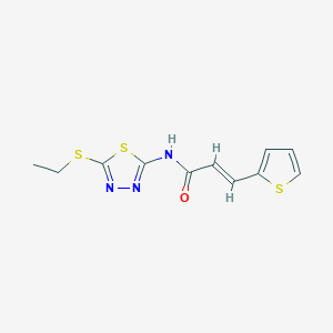 N-[5-(ethylthio)-1,3,4-thiadiazol-2-yl]-3-(2-thienyl)acrylamide