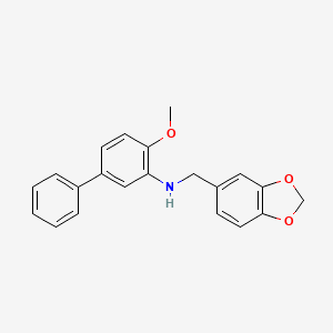 N-(1,3-benzodioxol-5-ylmethyl)-2-methoxy-5-phenylaniline