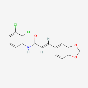 molecular formula C16H11Cl2NO3 B5890375 (E)-3-(1,3-BENZODIOXOL-5-YL)-N-(2,3-DICHLOROPHENYL)-2-PROPENAMIDE 