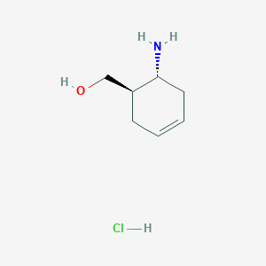 molecular formula C7H14ClNO B058904 trans-(6-Amino-cyclohex-3-enyl)-methanol hydrochloride CAS No. 1212230-34-6