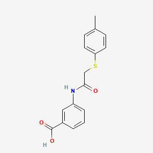 3-({[(4-Methylphenyl)sulfanyl]acetyl}amino)benzoic acid