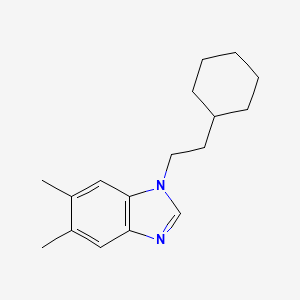 1-(2-cyclohexylethyl)-5,6-dimethyl-1H-1,3-benzodiazole