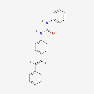 1-phenyl-3-[4-[(E)-2-phenylethenyl]phenyl]urea