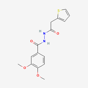 molecular formula C15H16N2O4S B5890465 3,4-dimethoxy-N'-(2-thienylacetyl)benzohydrazide 