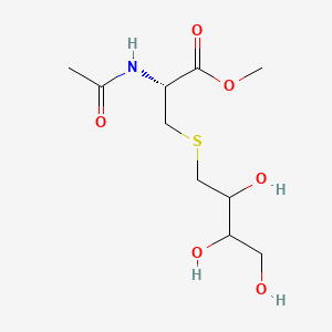 molecular formula C10H19NO6S B589047 S-(2,3,4-Trihydroxybutyl)mercapturic Acid Methyl Ester (Mixture of Diatstereomers) CAS No. 1356841-25-2