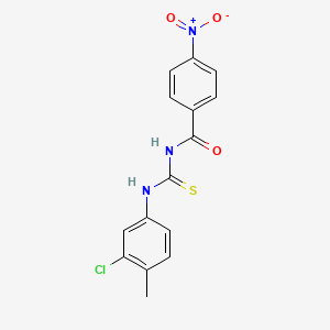 N-{[(3-chloro-4-methylphenyl)amino]carbonothioyl}-4-nitrobenzamide