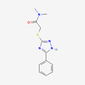 N,N-dimethyl-2-[(5-phenyl-1H-1,2,4-triazol-3-yl)sulfanyl]acetamide