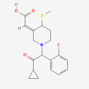 molecular formula C19H22FNO3S B589052 (2Z)-{1-[2-环丙基-1-(2-氟苯基)-2-氧代乙基]-4-(甲硫基)哌啶-3-亚甲基}乙酸 CAS No. 916599-27-4