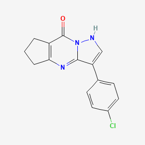 10-(4-chlorophenyl)-1,8,12-triazatricyclo[7.3.0.03,7]dodeca-3(7),8,10-trien-2-one