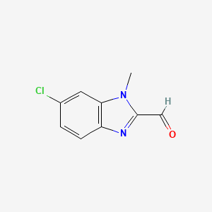molecular formula C9H7ClN2O B589054 6-氯-1-甲基苯并咪唑-2-甲醛 CAS No. 156212-81-6