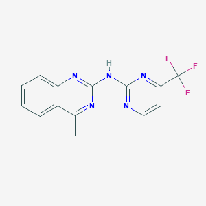 4-methyl-N-[4-methyl-6-(trifluoromethyl)pyrimidin-2-yl]quinazolin-2-amine