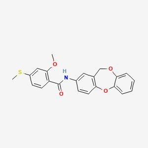 N-(11H-dibenzo[b,e][1,4]dioxepin-2-yl)-2-methoxy-4-(methylsulfanyl)benzamide