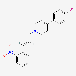 4-(4-fluorophenyl)-1-[(E)-3-(2-nitrophenyl)prop-2-enyl]-3,6-dihydro-2H-pyridine