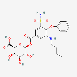 molecular formula C23H28N2O11S B589058 布美他尼葡糖醛酸酯 CAS No. 102623-14-3