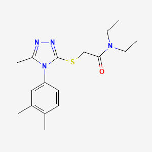 2-{[4-(3,4-dimethylphenyl)-5-methyl-4H-1,2,4-triazol-3-yl]thio}-N,N-diethylacetamide