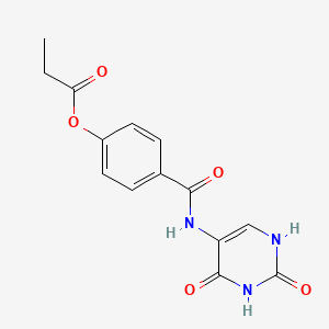 4-{[(2,4-dioxo-1,2,3,4-tetrahydro-5-pyrimidinyl)amino]carbonyl}phenyl propionate