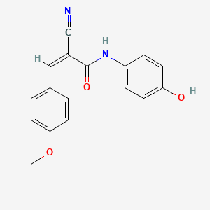 (Z)-2-cyano-3-(4-ethoxyphenyl)-N-(4-hydroxyphenyl)prop-2-enamide