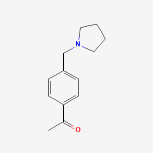molecular formula C13H17NO B589064 1-{4-[(Pyrrolidin-1-yl)methyl]phenyl}ethan-1-one CAS No. 149704-65-4