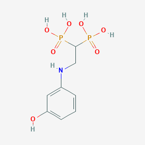 {2-[(3-hydroxyphenyl)amino]-1,1-ethanediyl}bis(phosphonic acid)