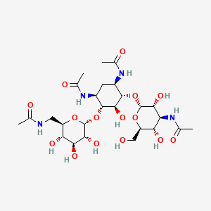 molecular formula C26H44N4O15 B589067 四-N-乙酰卡那霉素 A CAS No. 20399-23-9
