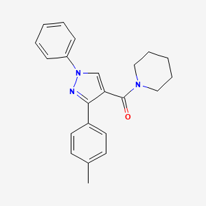 [3-(4-Methylphenyl)-1-phenylpyrazol-4-yl]-piperidin-1-ylmethanone