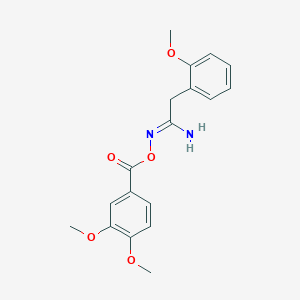 (Z)-[1-AMINO-2-(2-METHOXYPHENYL)ETHYLIDENE]AMINO 3,4-DIMETHOXYBENZOATE