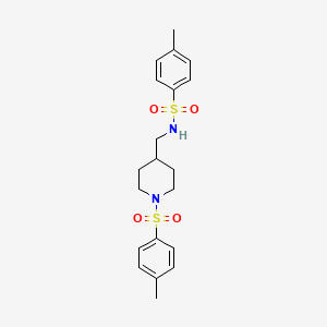 4-METHYL-N-{[1-(4-METHYLBENZENESULFONYL)PIPERIDIN-4-YL]METHYL}BENZENE-1-SULFONAMIDE