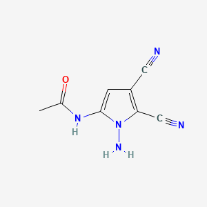 molecular formula C8H7N5O B589070 N-(1-Amino-4,5-dicyano-1H-pyrrol-2-yl)acetamide CAS No. 143324-16-7